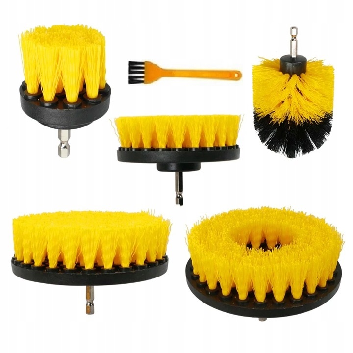 SZCZOTKI DO CZYSZCZENIA NA WIERTARKĘ SPRZĄTAJĄCE CZYSZCZĄCE WKRETARKĘ 5SZT