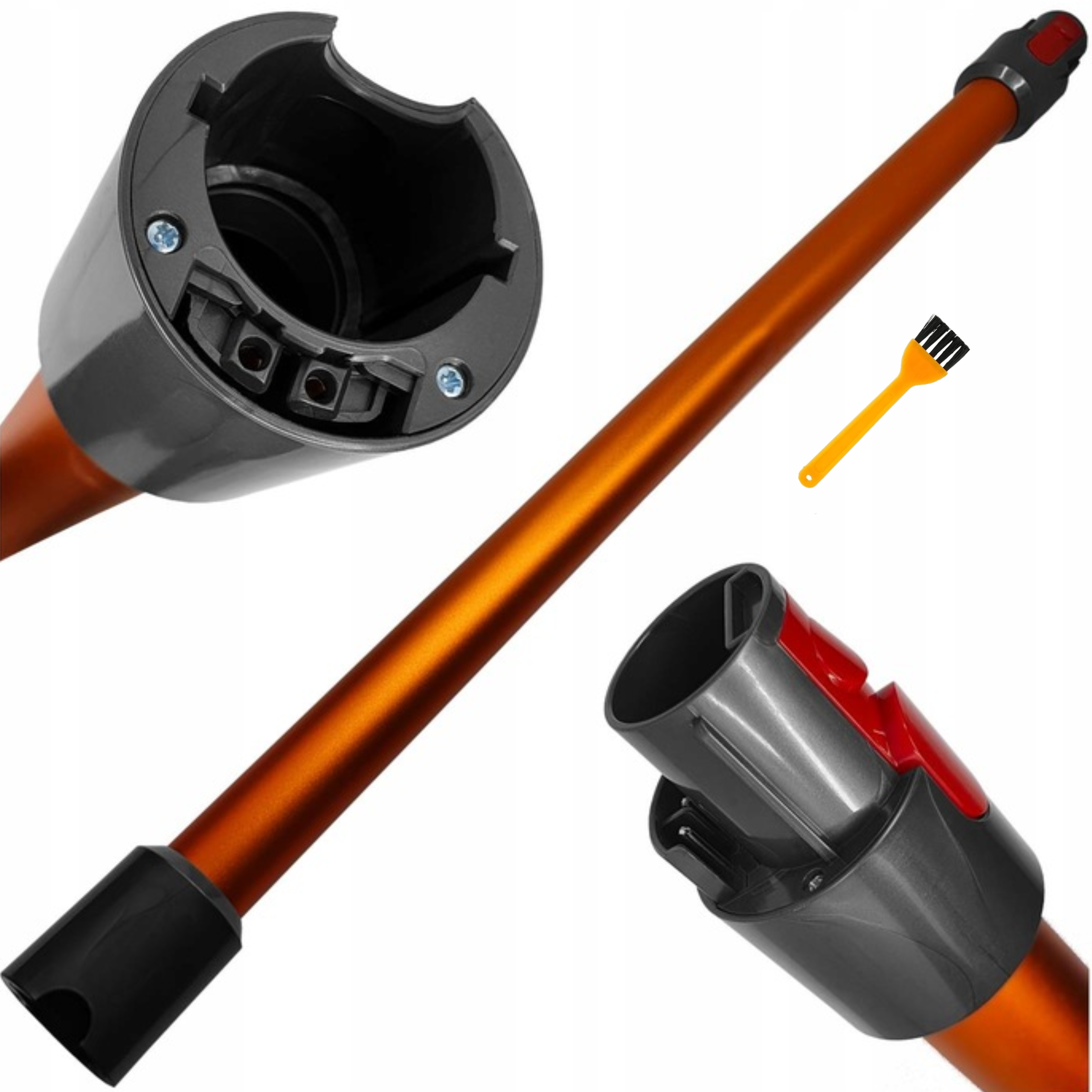Rura przedłużająca pomarańczowa aluminiowa do Dyson V7 V8 V10 V11 V15 72 cm
