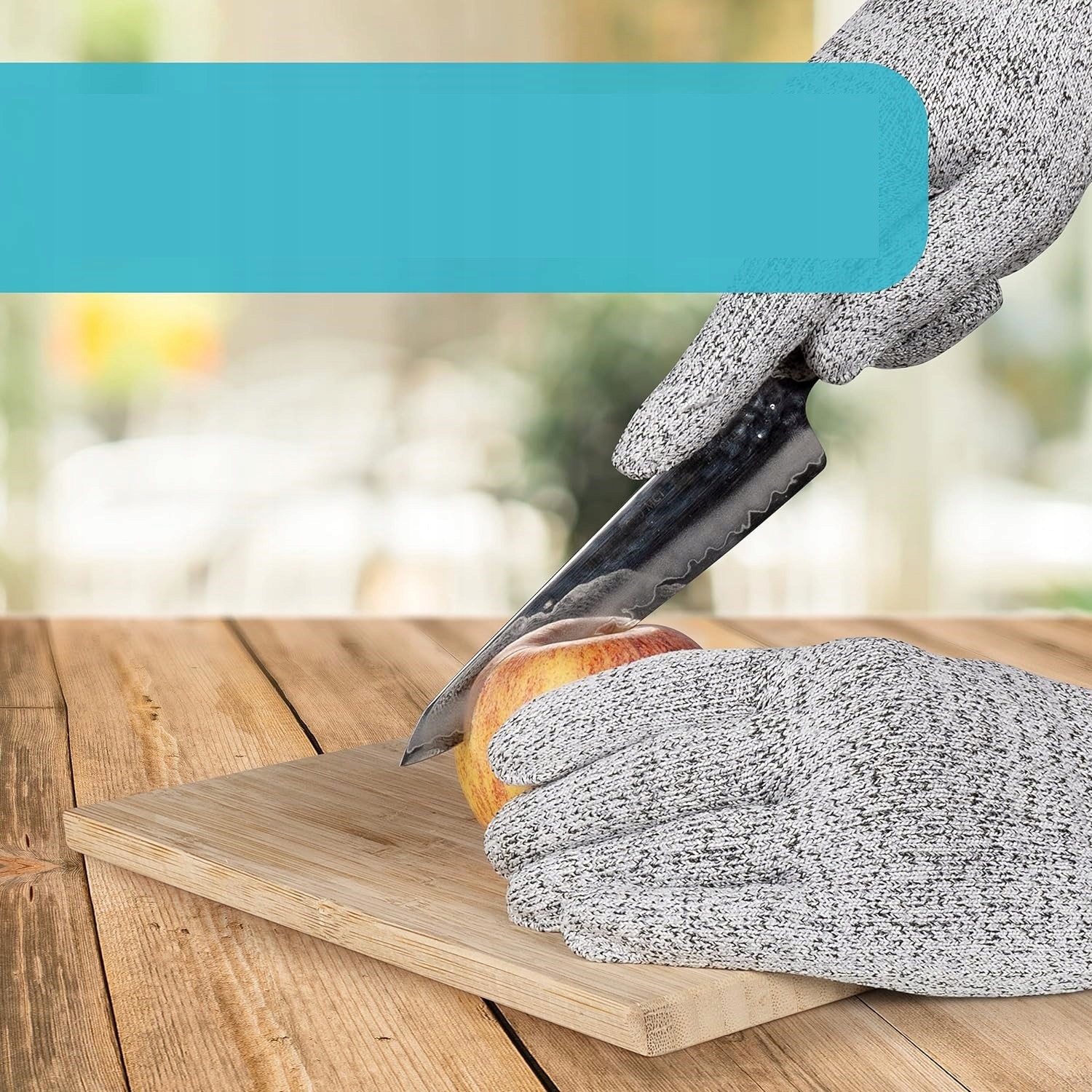 RĘKAWICE ANTYPRZECIĘCIOWE KUCHENNE DO OSTRZENIA NOŻY 5 POZIOM OCHRONY XL 9