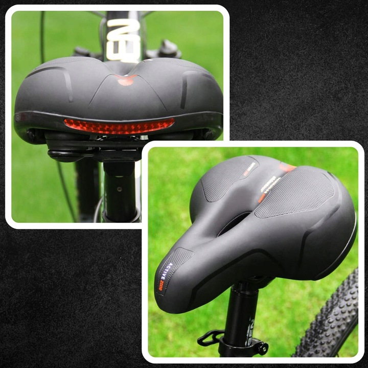 WYGODNE SIODEŁKO ROWEROWE MIĘKKIE DUŻE SZEROKIE MIEJSKIE SIODŁO NA ROWER 10