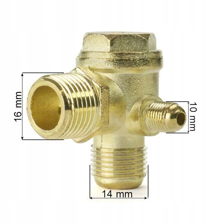 Zawór zwrotny do kompresora powietrza sprężarki bezolejowej 1/4" 3/8" 1/2"