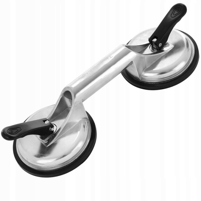 PRZYSSAWKA UCHWYT DO SZYB SZKŁA GLAZURY PŁYTEK GRESU 2x120mm Aluminium PRO 3