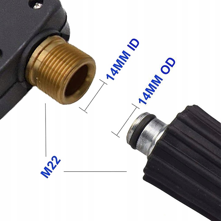 ZESTAW PISTOLET DO MYJKI CIŚNIENIOWEJ KARCHER 22MM 5X DYSZA PIANOWNICA 1L 11