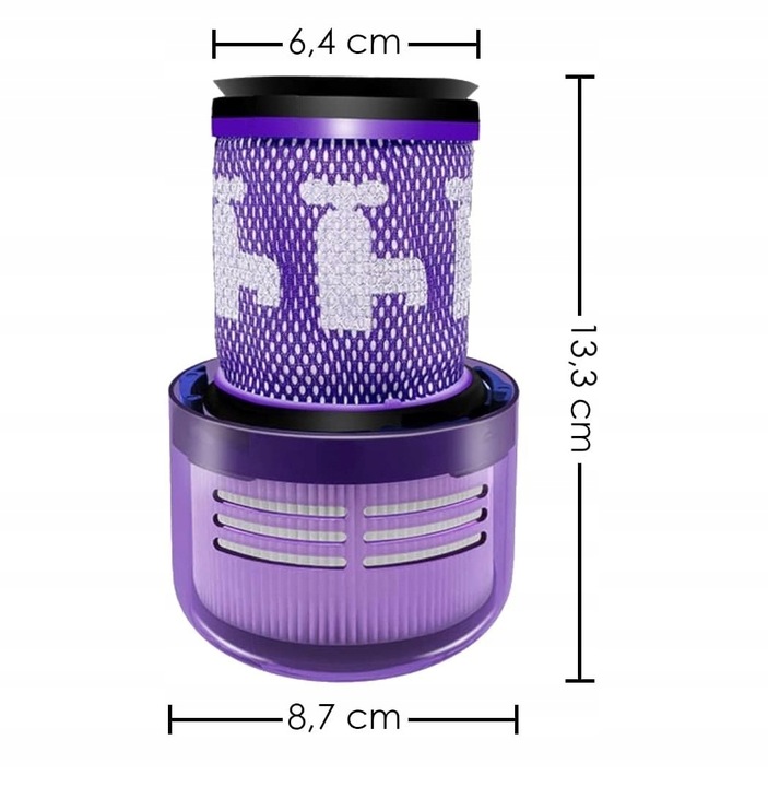 2x FILTR ZMYWALNY HEPA DO DYSON V12 ABSOLUTE DETECT SLIM TOTAL 971517-01 3
