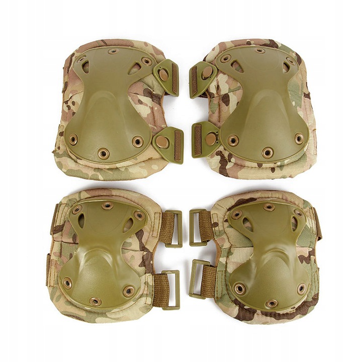 OCHRANIACZE WOJSKOWE TAKTYCZNE NA KOLANA ŁOKCIE ZIELONE MORO 12