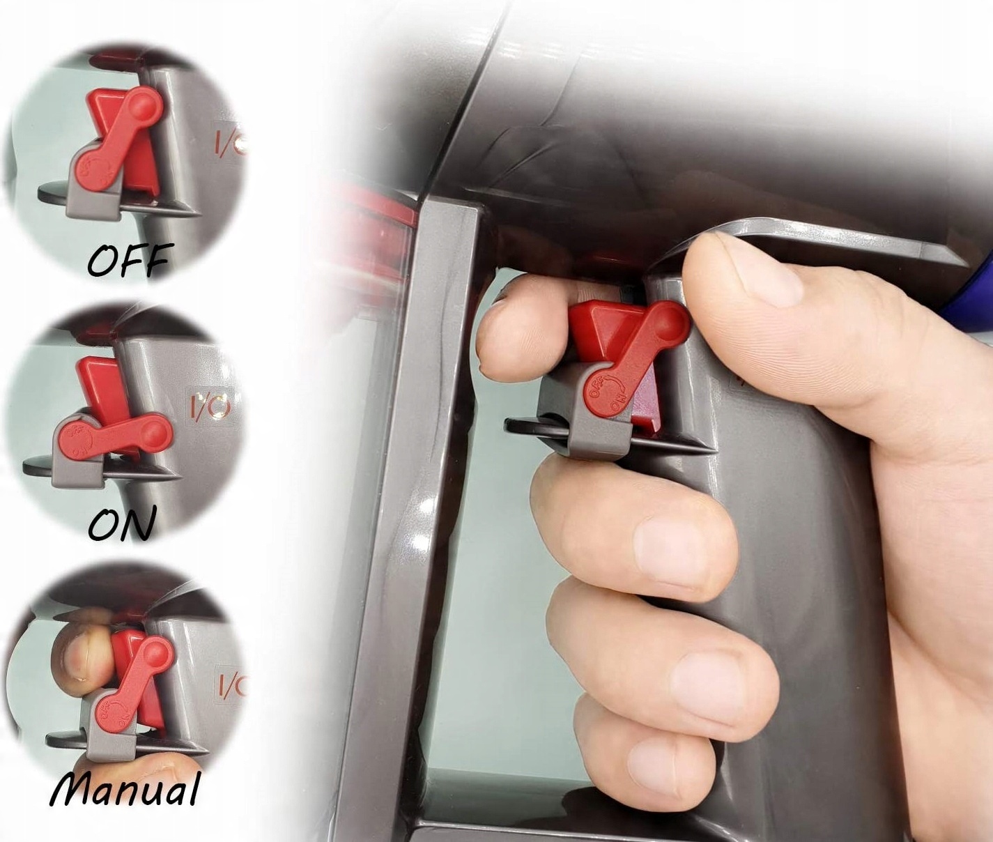 BLOKADA WŁĄCZNIKA PRZYCISKU SPUST DYSON V7 V8 V10 V11 V15 3