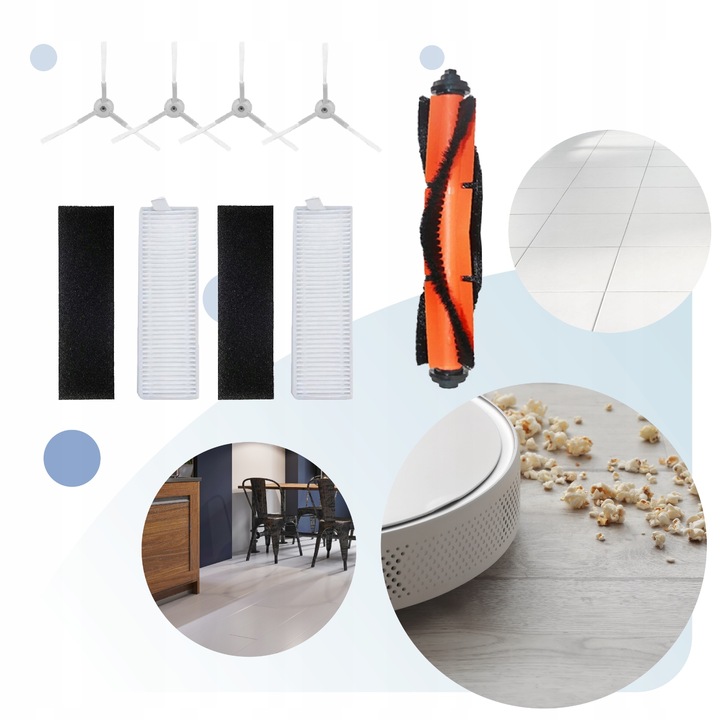 Zestaw do XIAOMI Mi Robot Vacuum-Mop Essential MJSTG1 G1 filtry szczotki 8