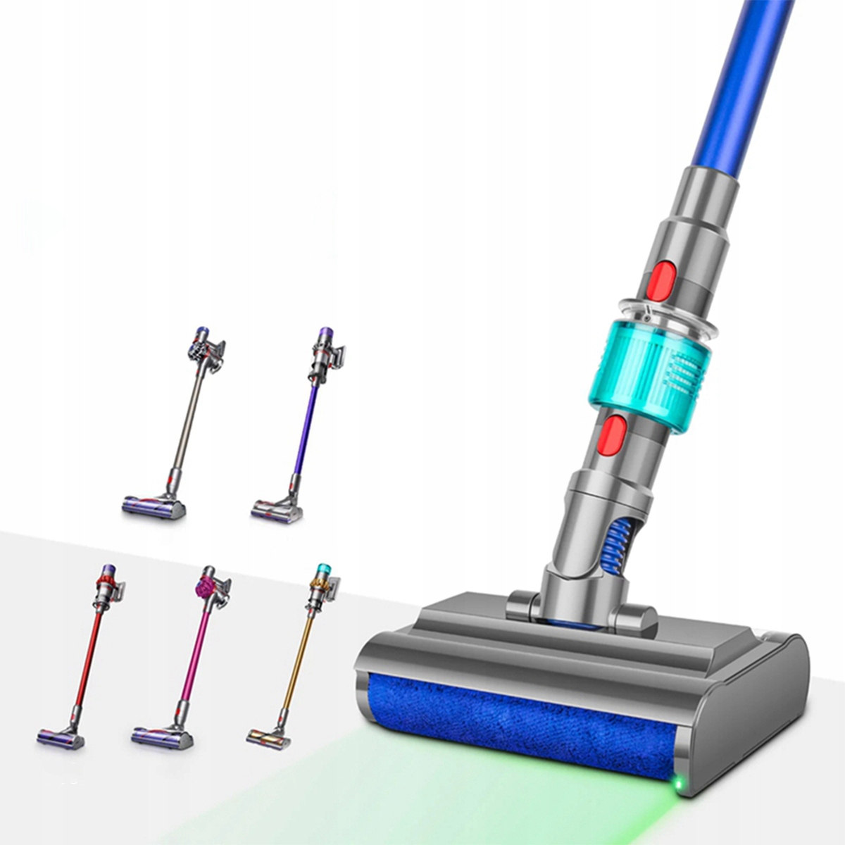 Mop Elektryczny Do Dyson V15 V7 V8 V10 V11 Z Led I Filtrem 2W1 - miniatura 12