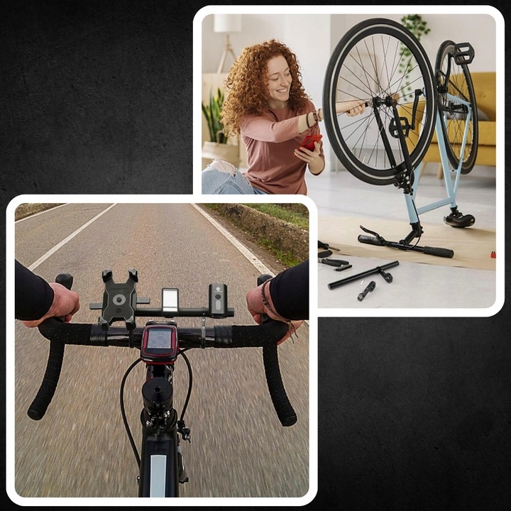 UCHWYT NA KIEROWNICĘ DODATKOWA KIEROWNICA ROWEROWY METALOWY DO ROWERU 9