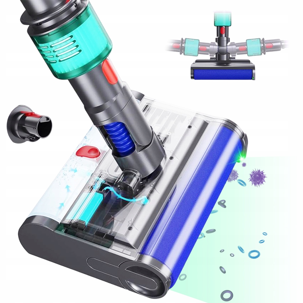 Mop Elektryczny Do Dyson V15 V7 V8 V10 V11 Z Led I Filtrem 2W1 - miniatura 11