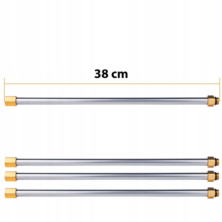 ZESTAW KOMPLET 7 LANC PRZEDŁUŻKA DO KARCHER LANCA 2,6M 1/4” ZAGIĘTA DYSZE 7