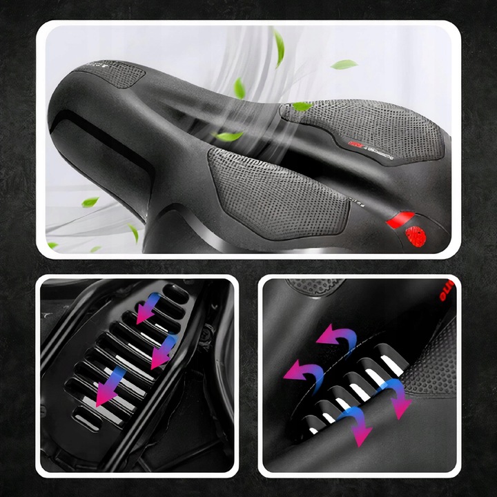 WYGODNE SIODEŁKO ROWEROWE MIĘKKIE DUŻE SZEROKIE MIEJSKIE SIODŁO NA ROWER 7