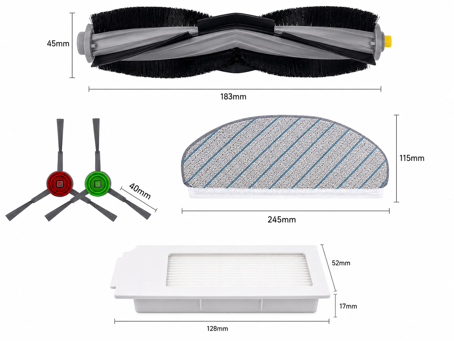 Akcesoria szczotki filtry mopy ECOVACS Deebot X1 PLUS T10 PLUS - miniatura 2