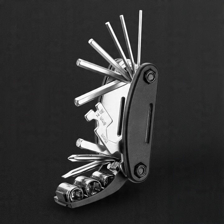 MULTITOOL ROWEROWY KLUCZE DO NAPRAWY WIELOFUNKCYJNY ZESTAW NARZĘDZI 16w1 7