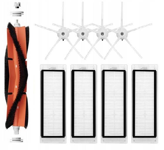 ZESTAW SZCZOTKI FILTRY DO ROBOROCK S50, S55, E4, E5, S5 MAX, S6 MAXV / PURE