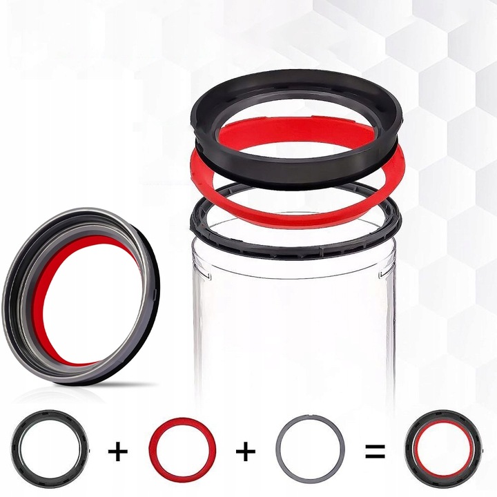 Uszczelka na pojemnik kurzu do Dyson V11 V15 SV14 SV15 + GRATIS 3