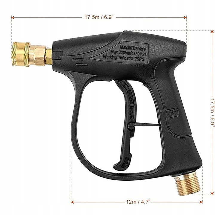 ZESTAW PISTOLET DO MYJKI CIŚNIENIOWEJ KARCHER 22MM 5X DYSZA PIANOWNICA 1L 9