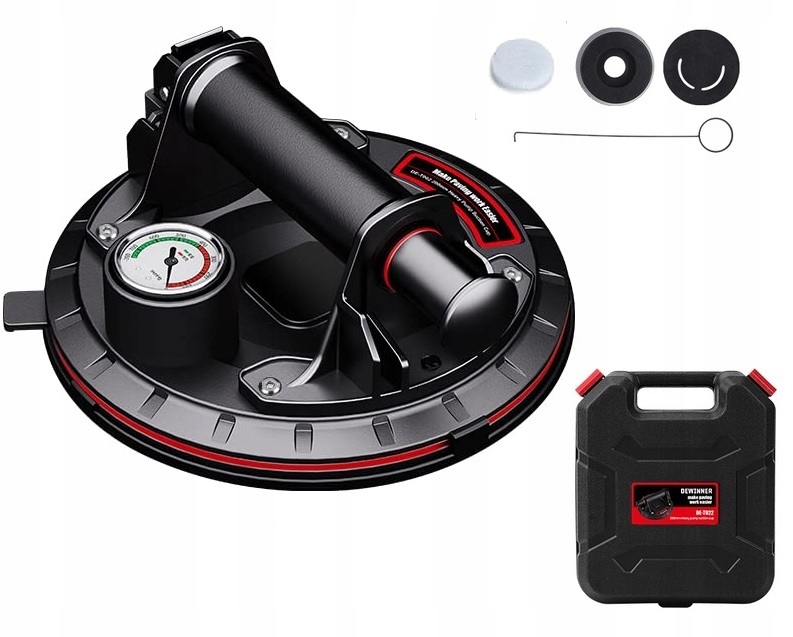 UCHWYT PRZYSSAWKA Z MANOMETR POMPKĄ DO GLAZURY PŁYTEK 300KG MECHANICZNA 16