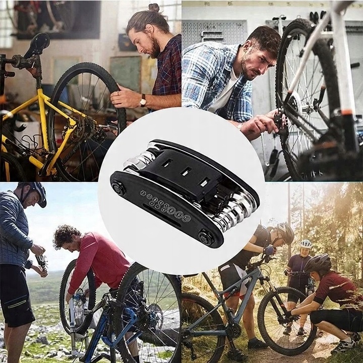 MULTITOOL ROWEROWY KLUCZE DO NAPRAWY WIELOFUNKCYJNY ZESTAW NARZĘDZI 16w1 4