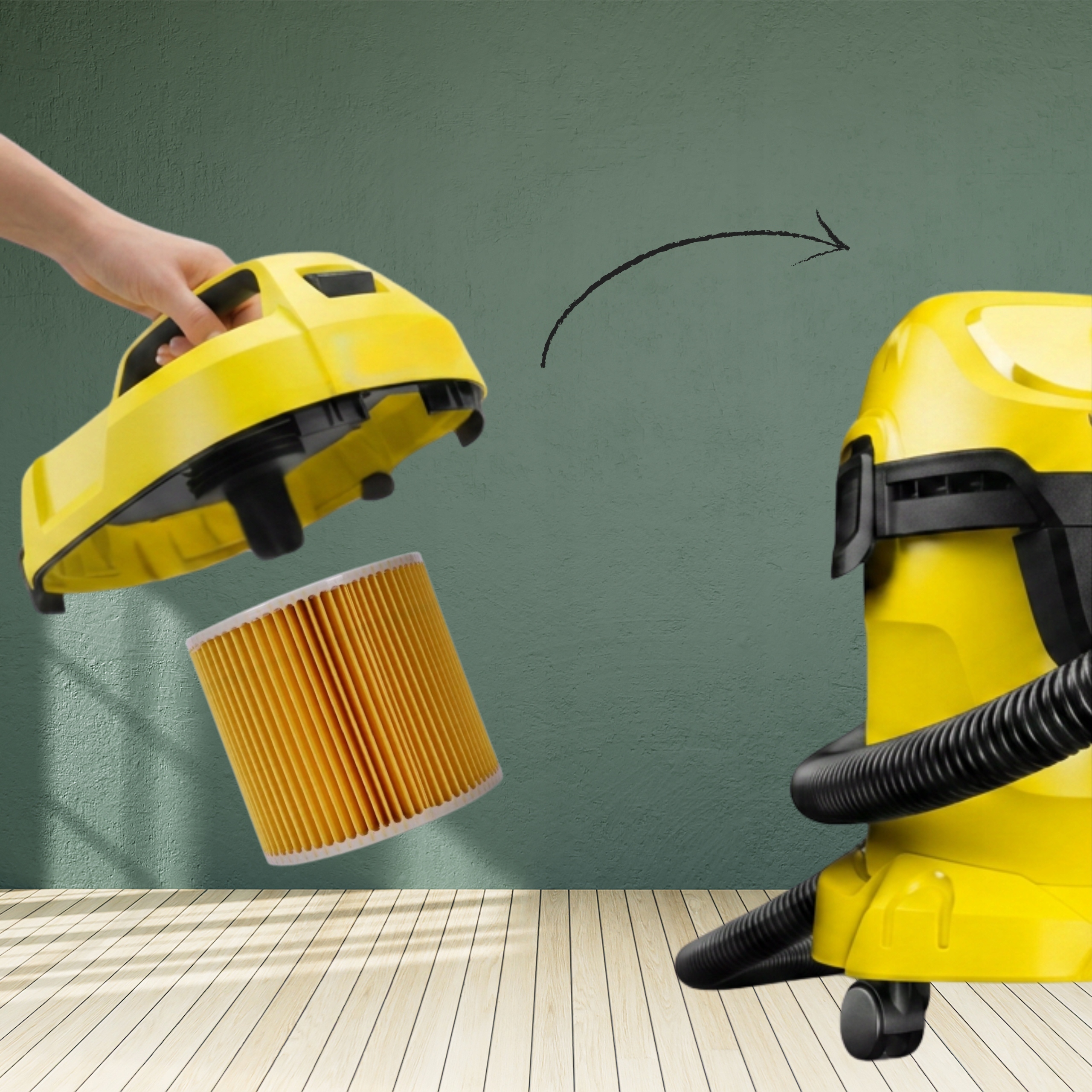 12x Worki do odkurzacza Karcher WD3 filtr wzmocniony SE 4001 zamiennik - miniatura 7