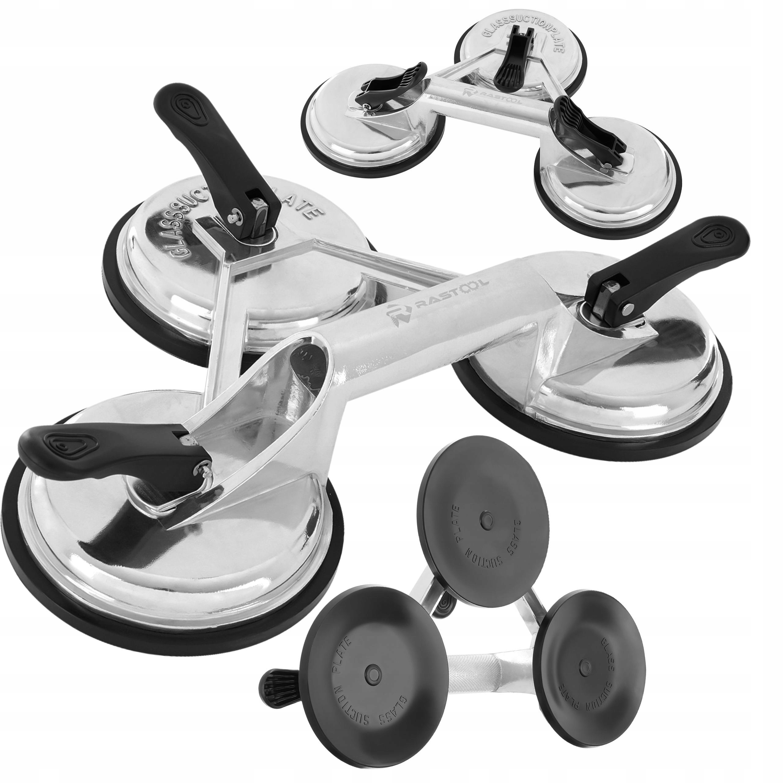 PRZYSSAWKA UCHWYT DO SZYB SZKŁA GLAZURY PŁYTEK GRESU 3x120mm Aluminium PRO