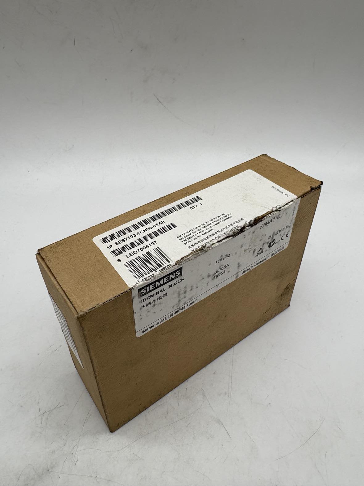 Siemens 6ES7193-1CH00-0XA0 ***Spare part*** SIMATIC DP, Terminal block TB16L, 16 channels for ET ...