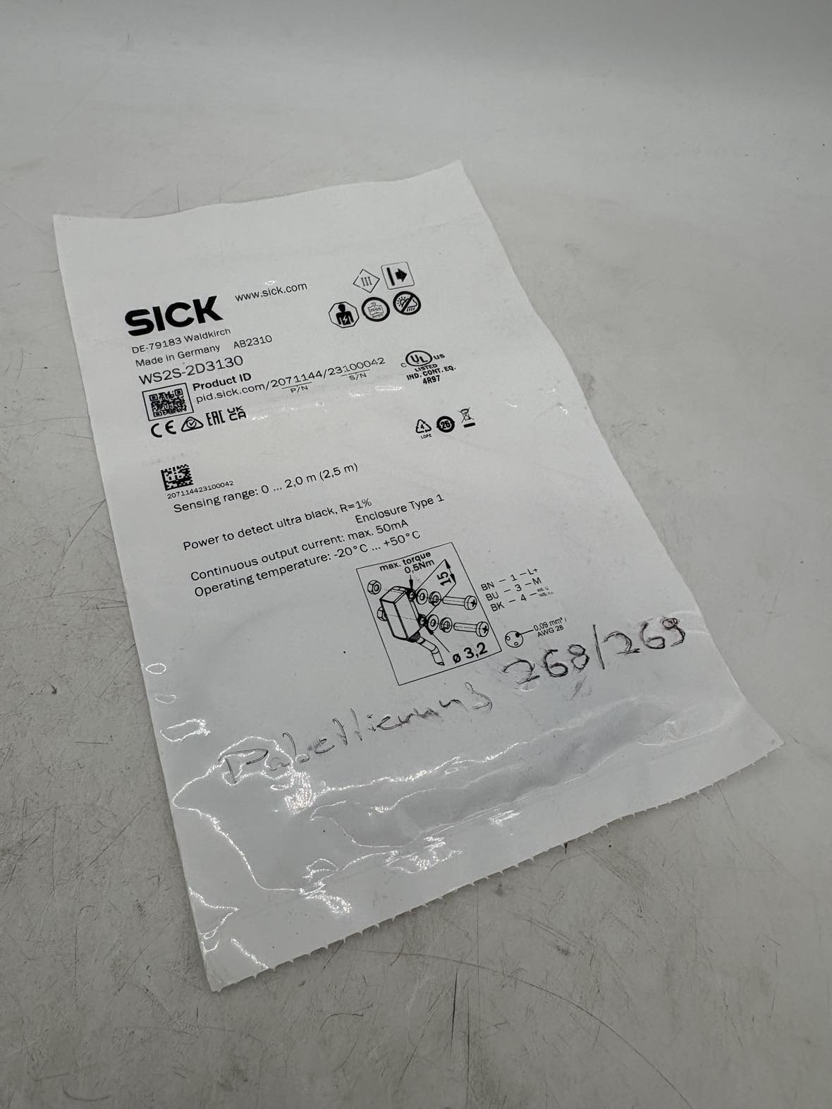 WS2S-2D3130- Sick