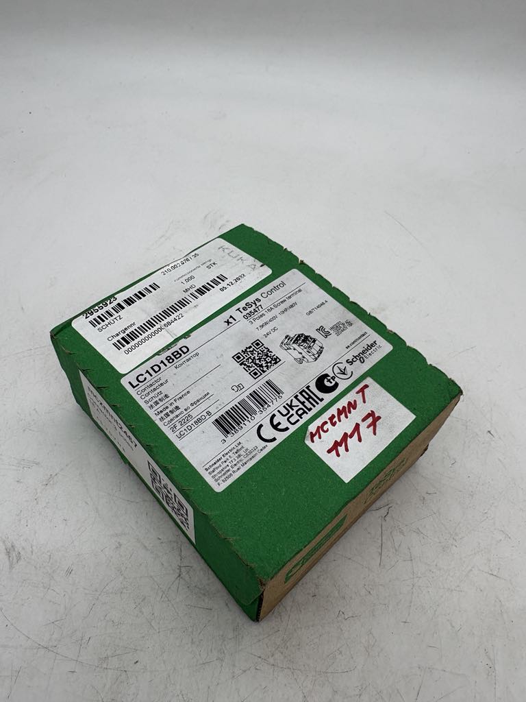 Schneider Electric LC1D18BD IEC-Schütz, TeSys Deca, 18A, 10TE, 24VDC Spule