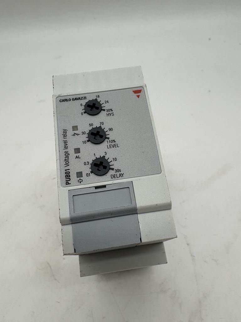 Carlo Gavazzi PUB01CB23500V AC/DC voltage monitoring relay - 1-phase true RMS monitoring relay, over or under voltage, 1 SPDT relay output, IP20, plug-in mounting, measuring range 2 to 500V AC/DC, power supply 115/230V AC, 36x80x94mm housing — Allgemeines Zubehör