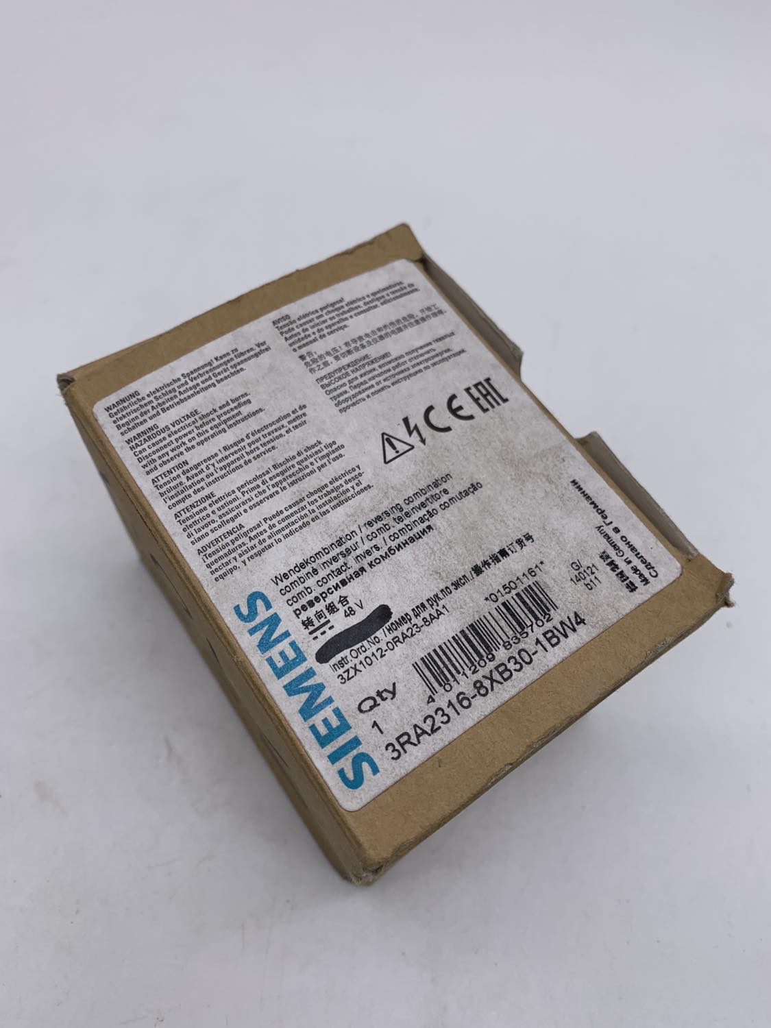 Siemens 3RA2316-8XB30-1BW4 CONTACTOR REV S00 9A 48VDC SCRW — Schütze & Relais