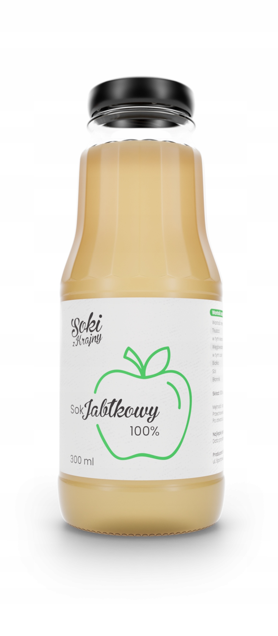 Sok jabłkowy 300ml NFC butelka zastaw 10szt