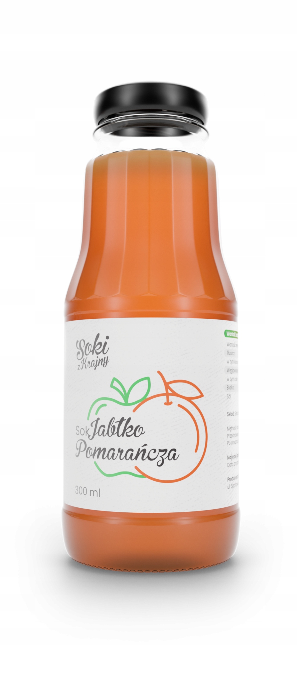Sok jabłko-pomarańcza 300ml butelka NFC 10szt