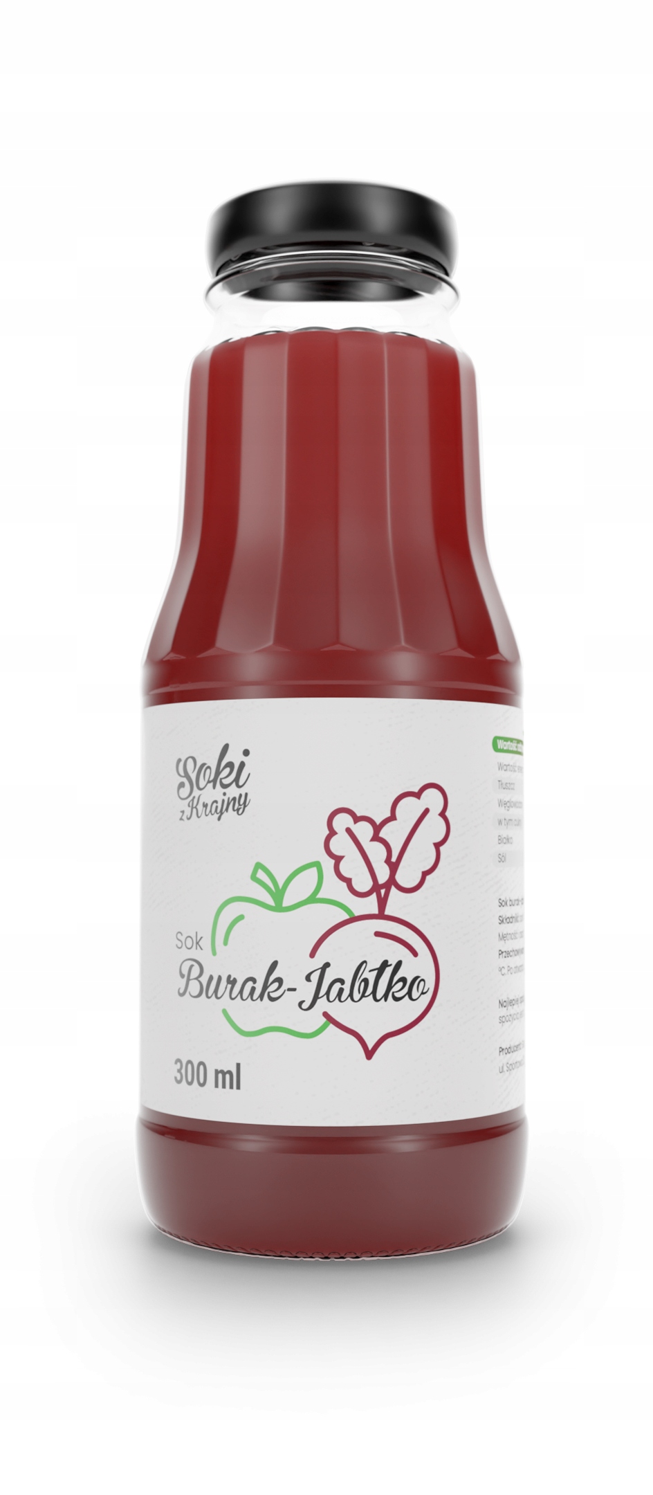 Sok burak-jabłko 300ml butelka zastaw 10szt