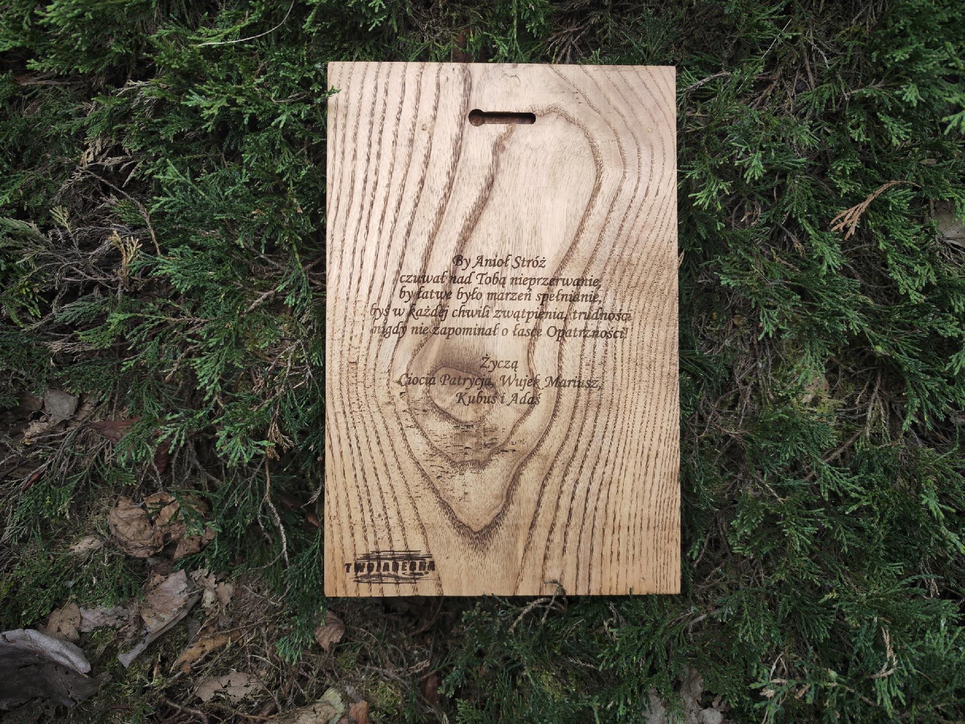 Pamiątka GRAWER Chrztu Świętego Anioł Stróż Prezent Chrzciny Obraz 30 cm