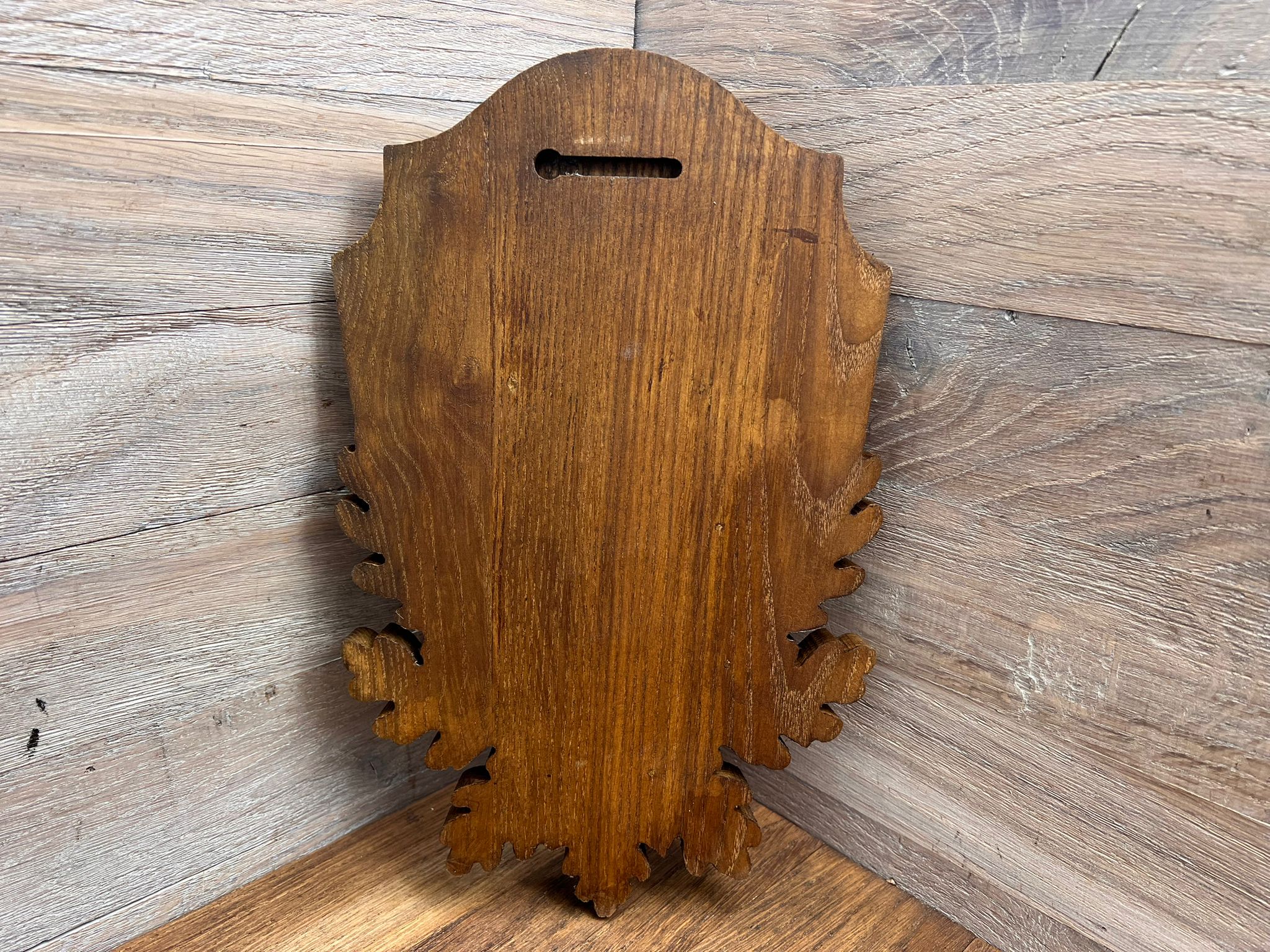 Trofeum myśliwskie z drewna pod poroże, czacha, na prezent dla myśliwego