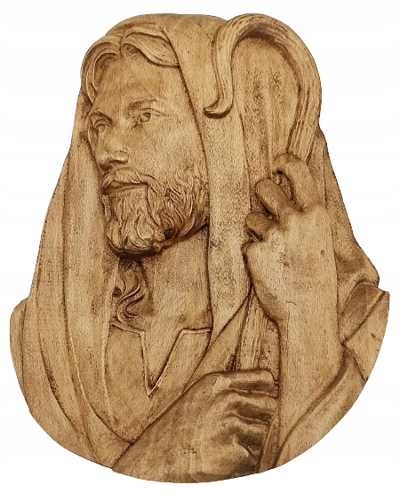 Obraz drewniany ślub jubileusz kapłaństwa Jezus Pasterz obraz prezent 70 cm