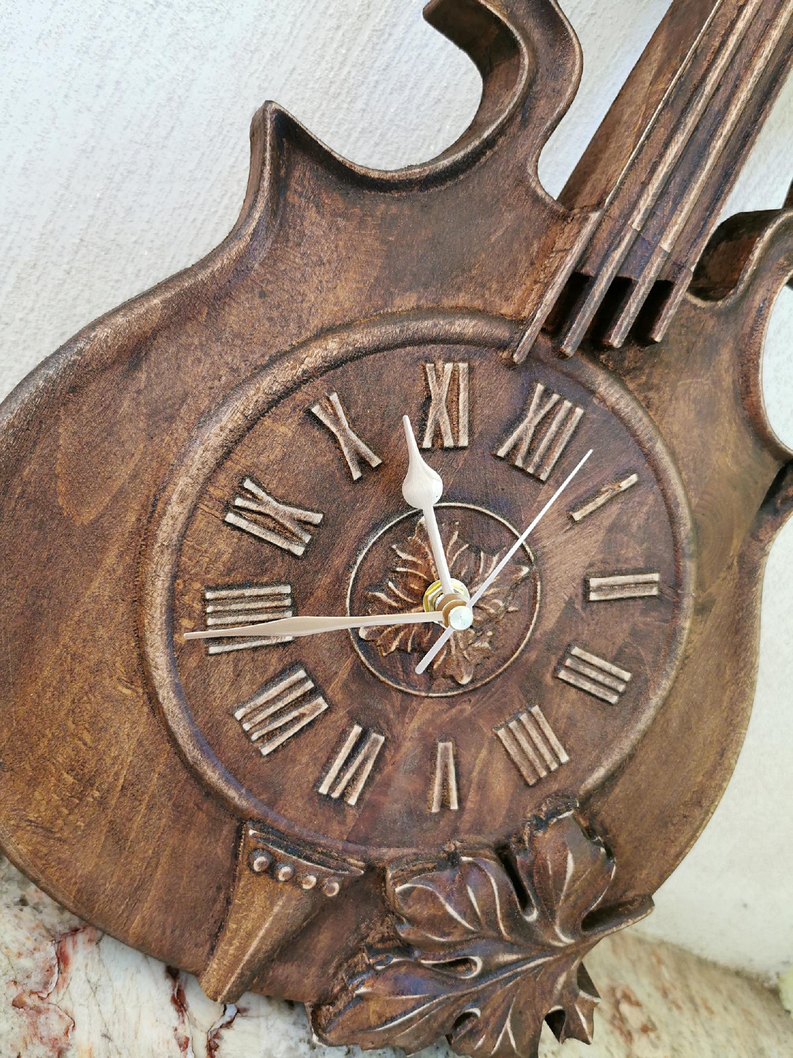 Zegar ścienny z motywem skrzypiec skrzypce 70cm prezent dla muzyka