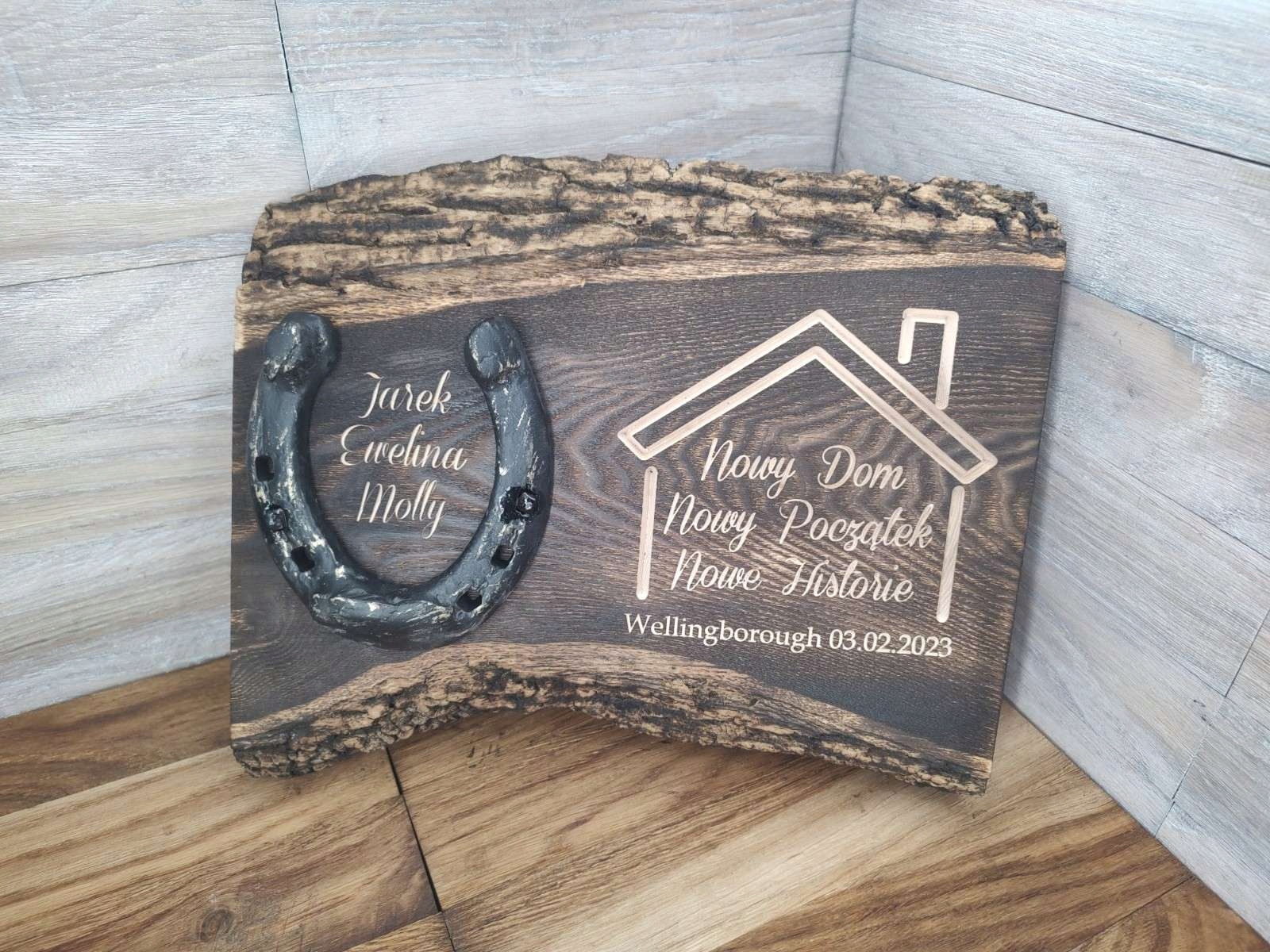 Oryginalny prezent na szczęście podkowa nowy dom