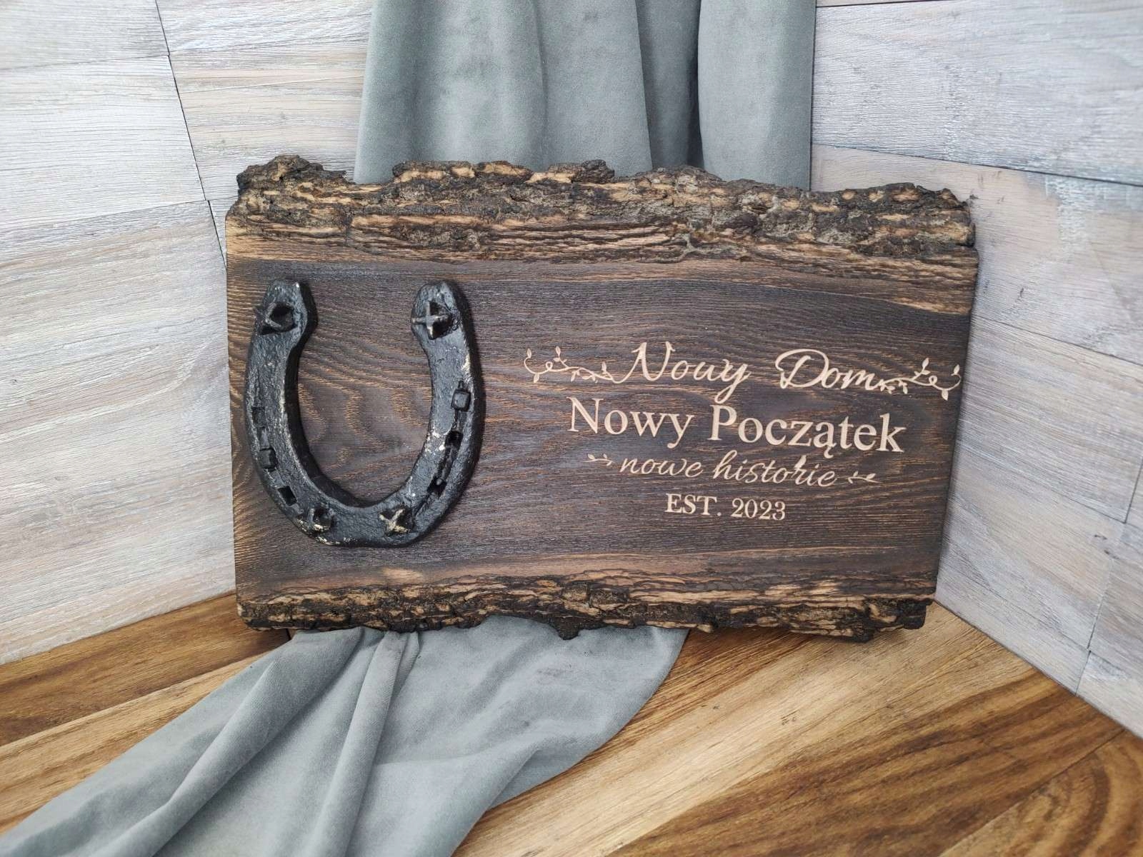 Oryginalny prezent na szczęście podkowa nowy dom