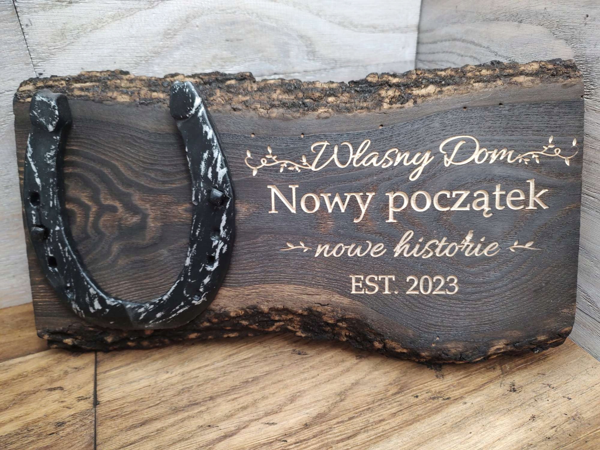 Oryginalny prezent na szczęście podkowa nowy dom