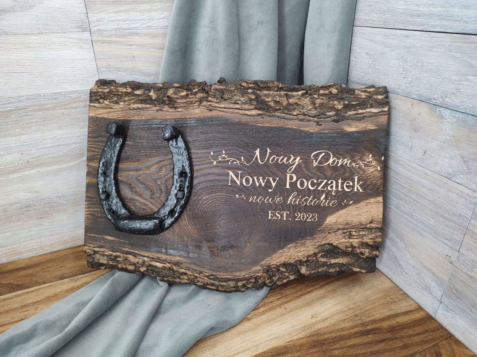 Oryginalny prezent na szczęście podkowa nowy dom