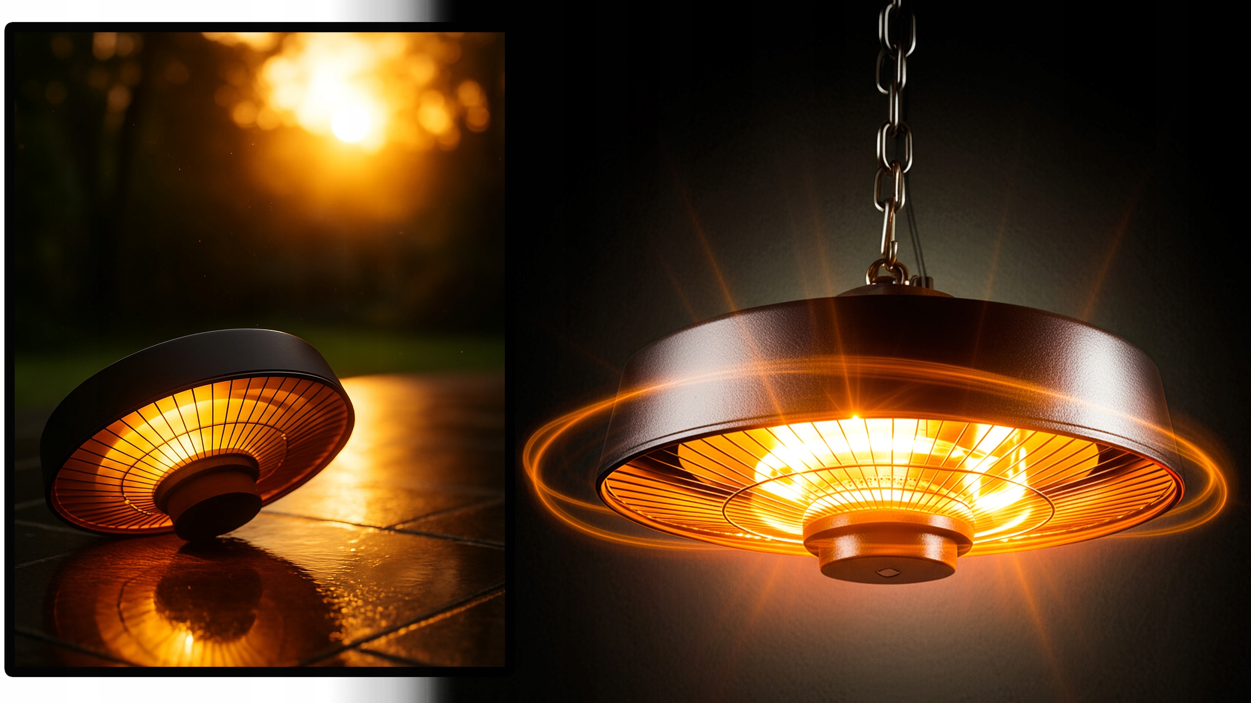 vIben Aurio - promiennik sufitowy lampa grzewcza żarnik z pilotem na taras 2000W