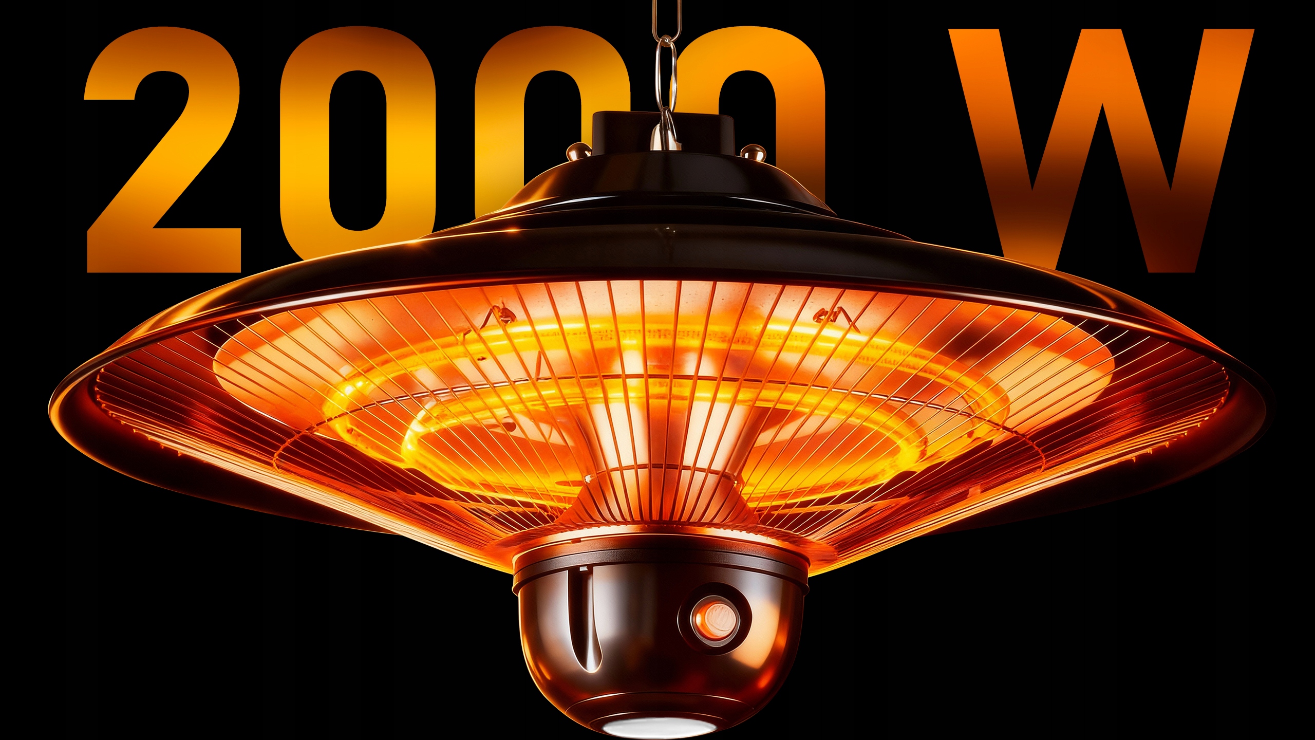 vIben SUNVEIL - promiennik sufitowy lampa grzewcza żarnik z pilotem na taras 2000W