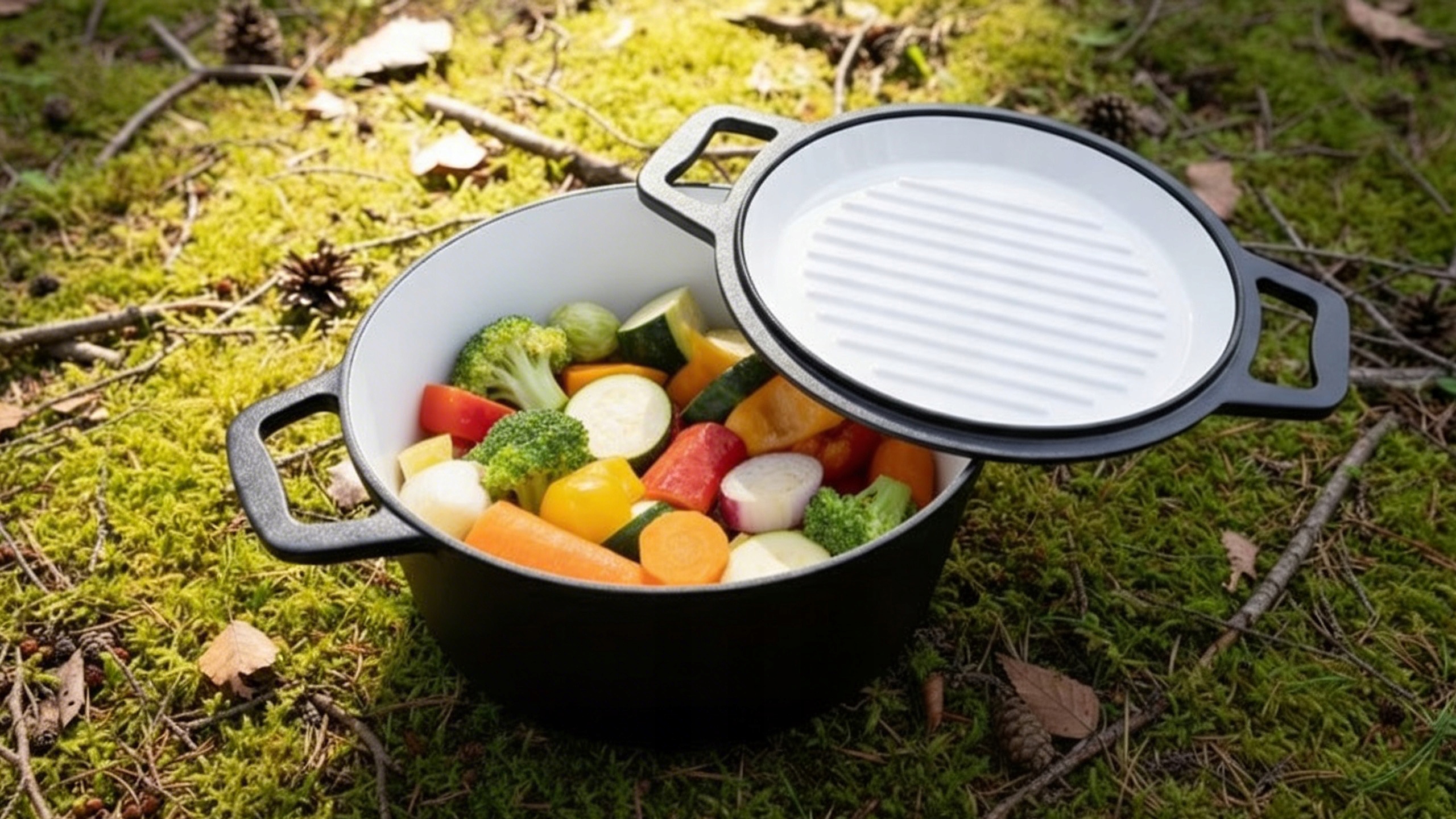 Kociołek żeliwny garnek myśliwski węgierski emaliowany patelnia na grill 8l