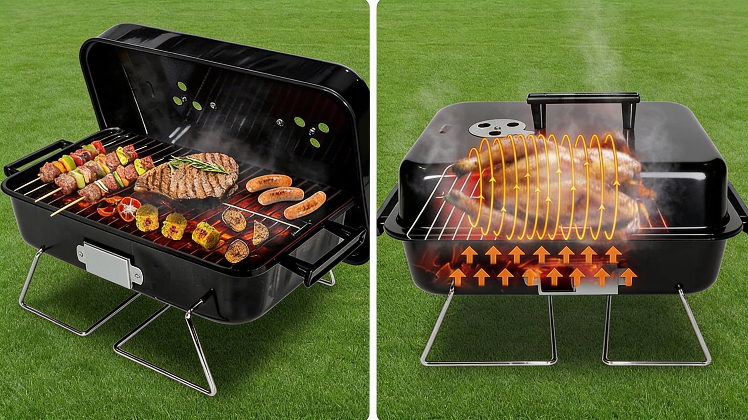 Grill turystyczny w formie walizki