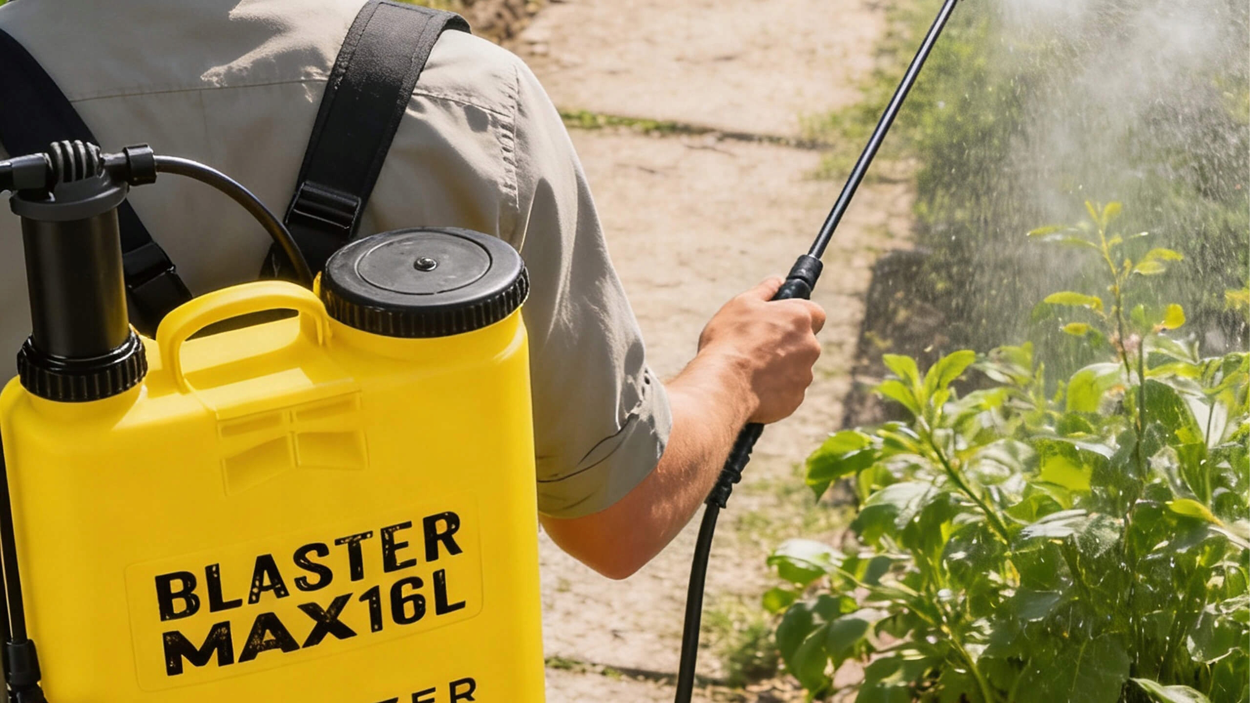 STAZER BLASTER MAX – Opryskiwacz Plecakowy Ciśnieniowy Ręczny Ogrodowy 16 l, Lanca Teleskopowa 46–80 cm