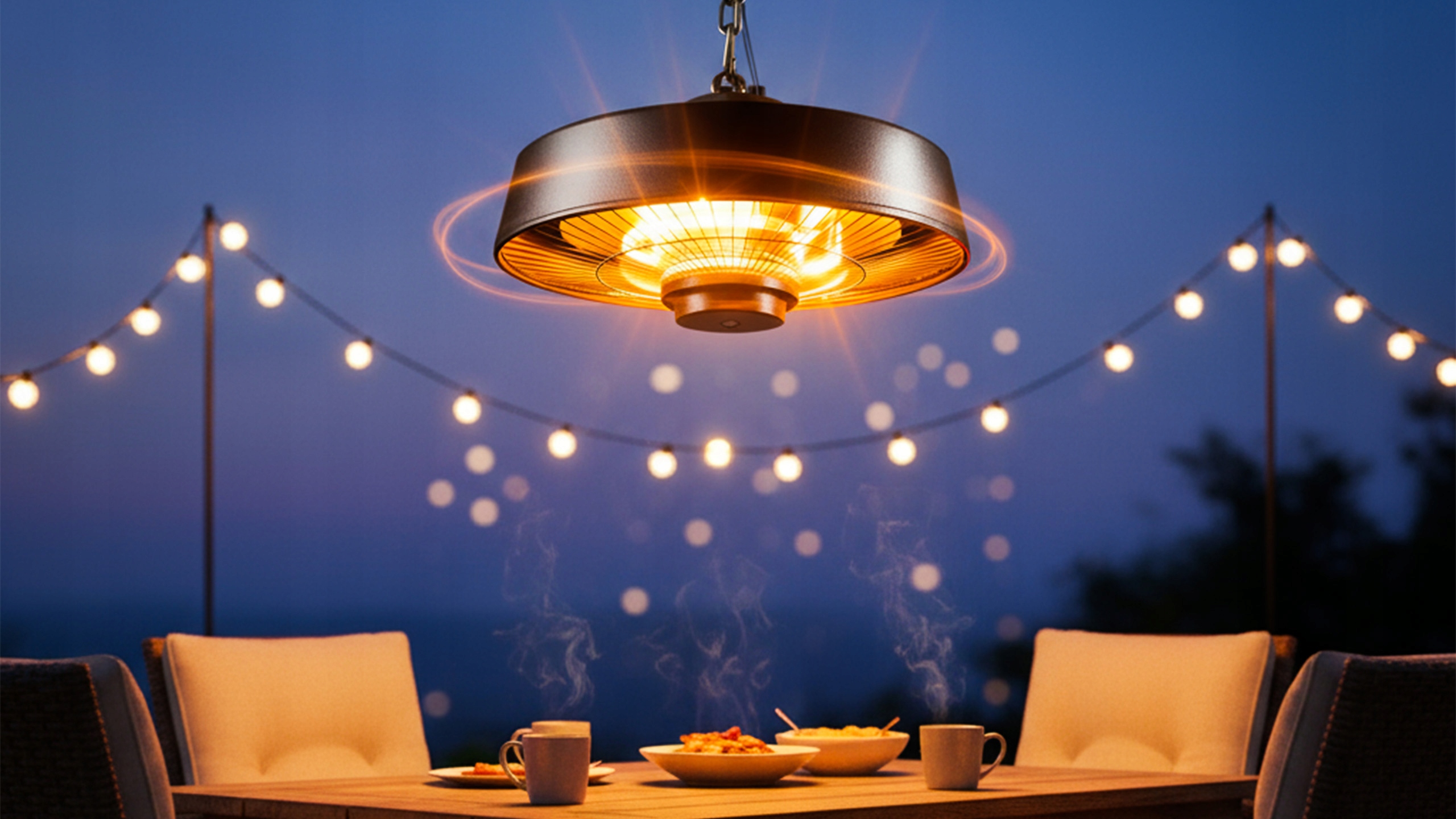 vIben Aurio - promiennik sufitowy lampa grzewcza żarnik z pilotem na taras 2000W