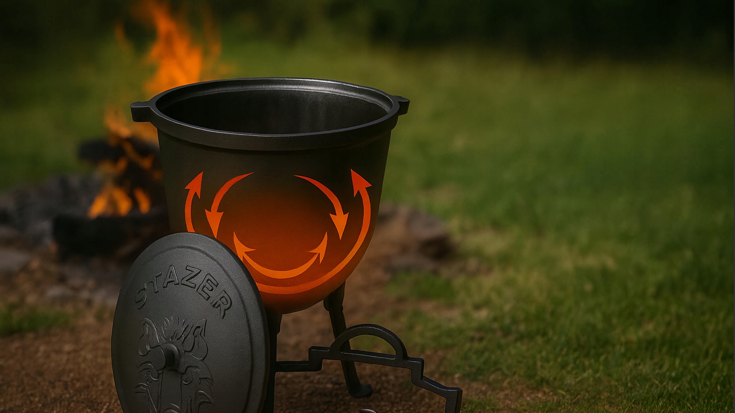 Kociołek żeliwny myśliwski garnek węgierski na pieczonki 10L ognisko grill