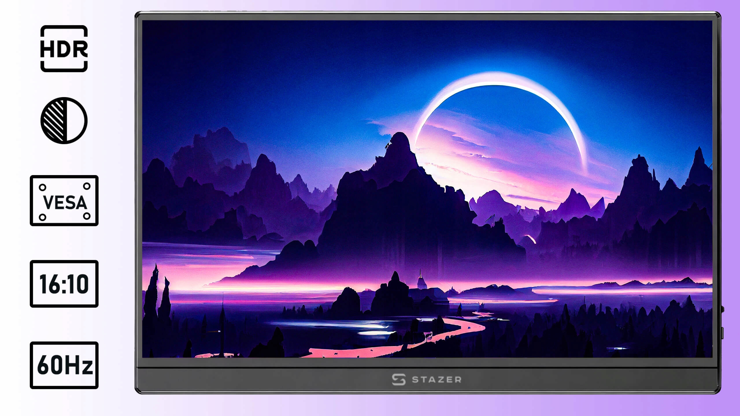Monitor przenośny do laptopa telefonu 14 cali LCD IPS WUXGA 1920x1200 60hz