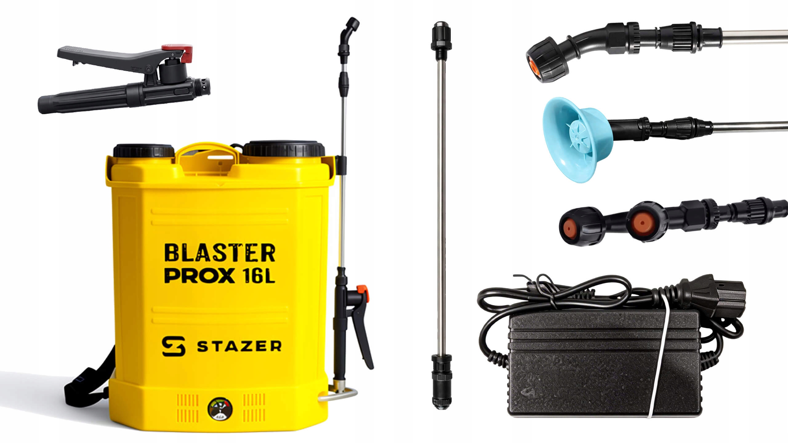 STAZER BLASTER ProX - opryskiwacz akumulatorowy plecakowy elektryczny ogrodowy 16 l, lanca 46-80 cm
